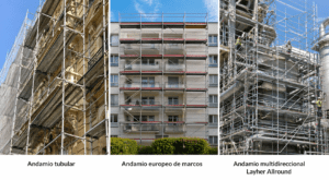 Types of scaffolding most commonly used in construction — tubular, European and multidirectional